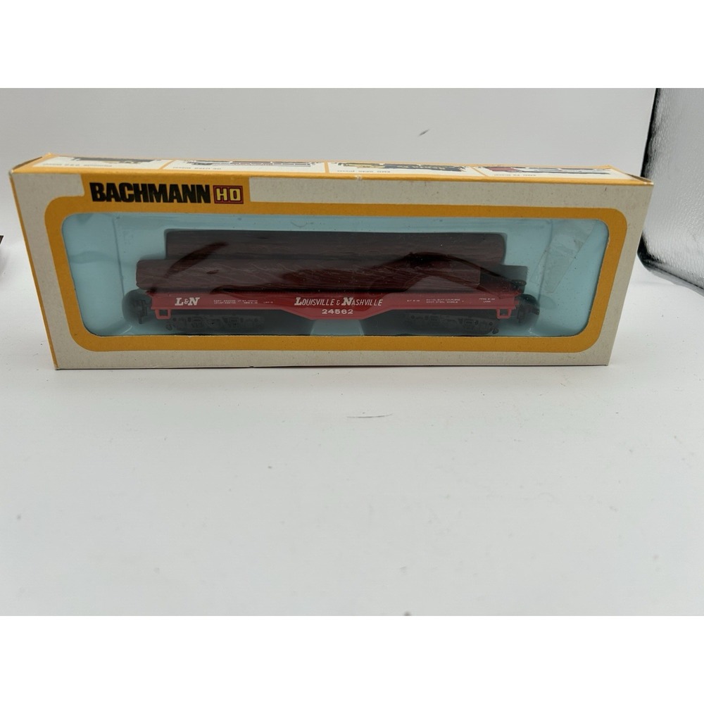 bachmann ho scale louisville & nashville 48' flat log car 24562